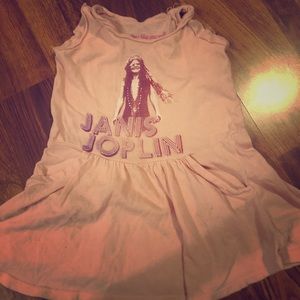 Janis Joplin pink sleeveless picket dress